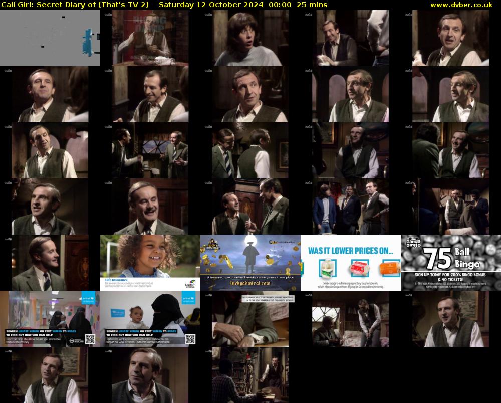 Call Girl: Secret Diary of (That's TV 2) Saturday 12 October 2024 00:00 - 00:25