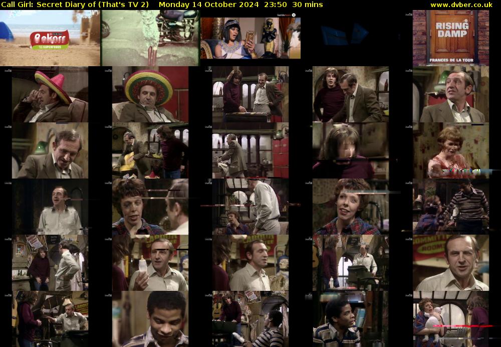 Call Girl: Secret Diary of (That's TV 2) Monday 14 October 2024 23:50 - 00:20