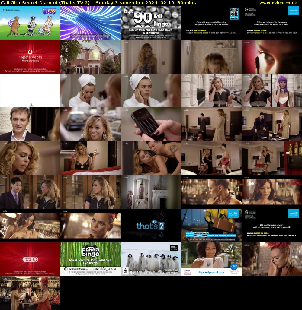 Call Girl: Secret Diary of (That's TV 2) Sunday 3 November 2024 02:10 - 02:40