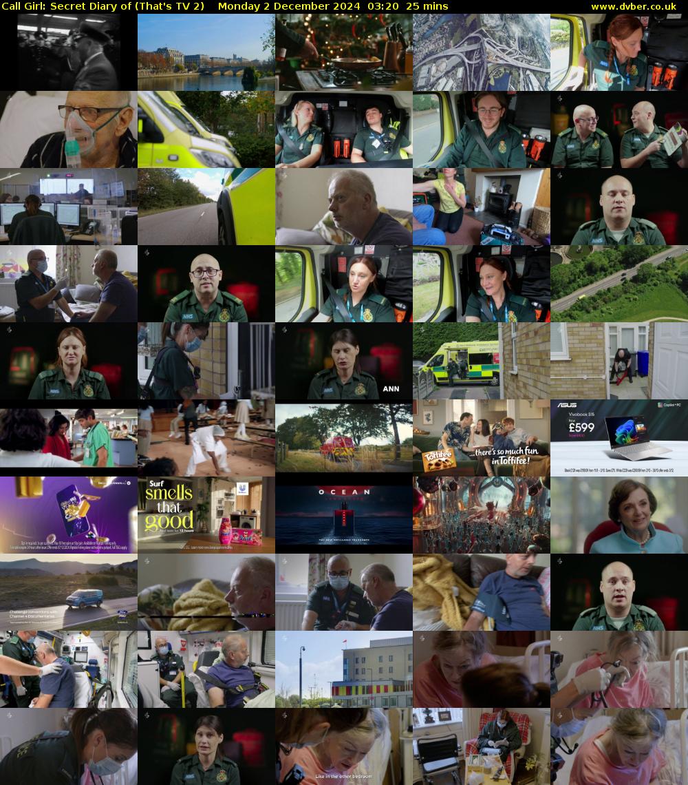 Call Girl: Secret Diary of (That's TV 2) Monday 2 December 2024 03:20 - 03:45
