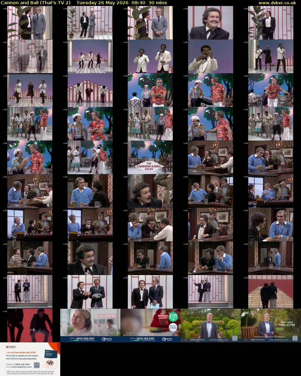 Cannon and Ball (That's TV 2) Tuesday 26 May 2026 08:40 - 09:10