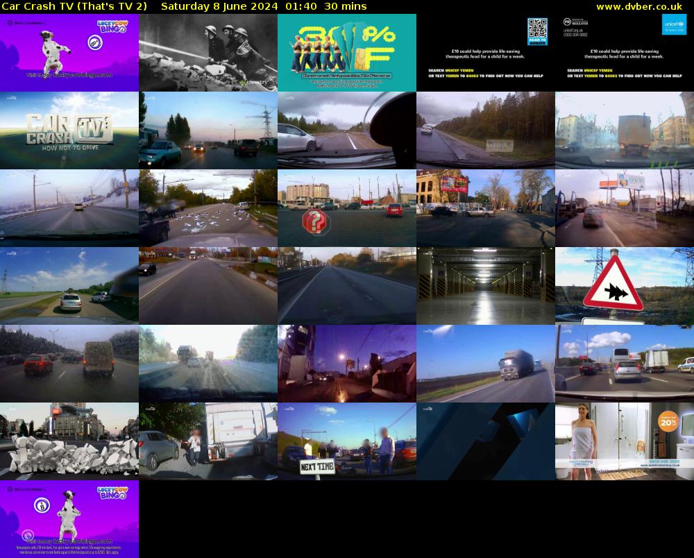 Car Crash TV (That's TV 2) Saturday 8 June 2024 01:40 - 02:10