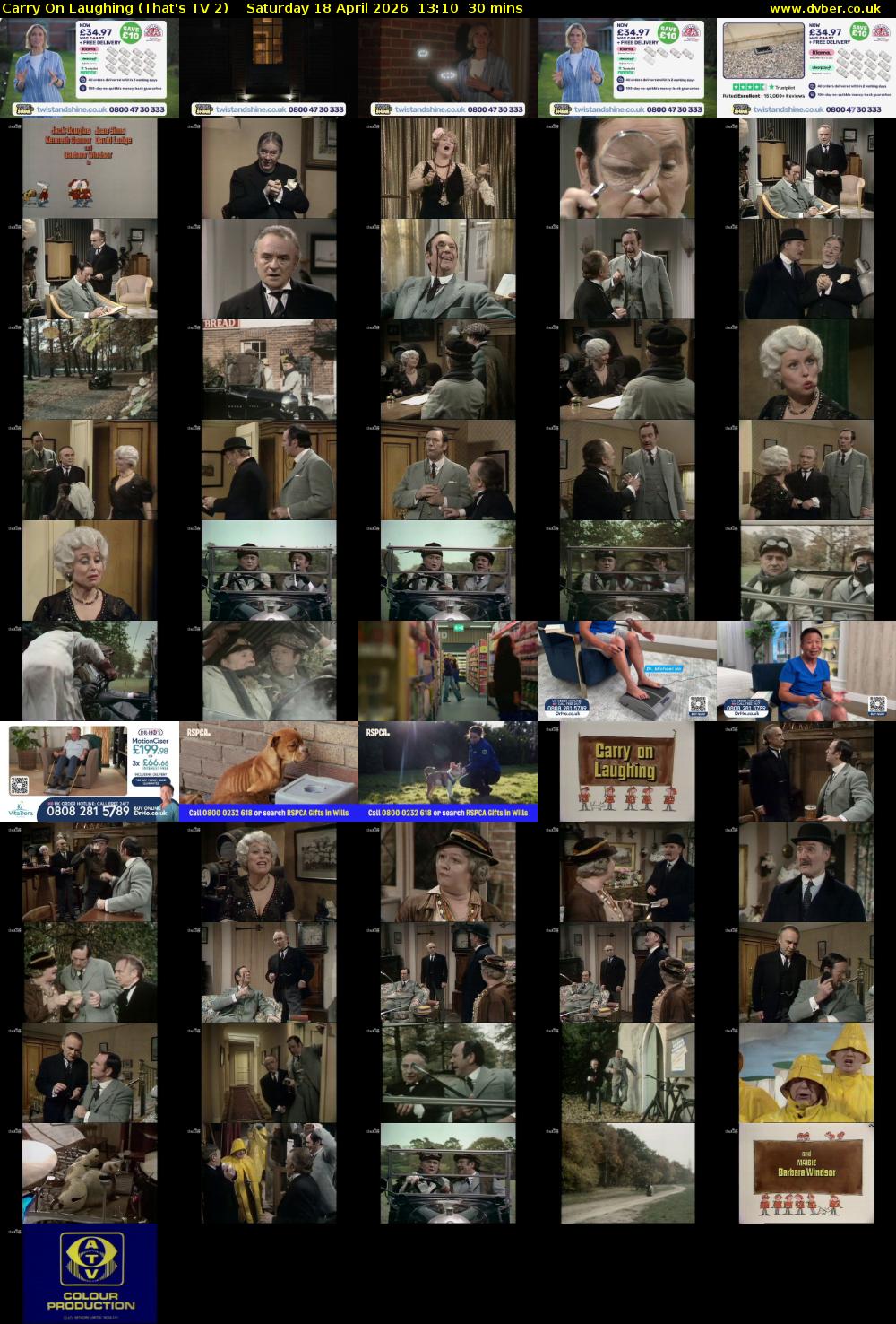 Carry On Laughing (That's TV 2) Saturday 18 April 2026 13:10 - 13:40