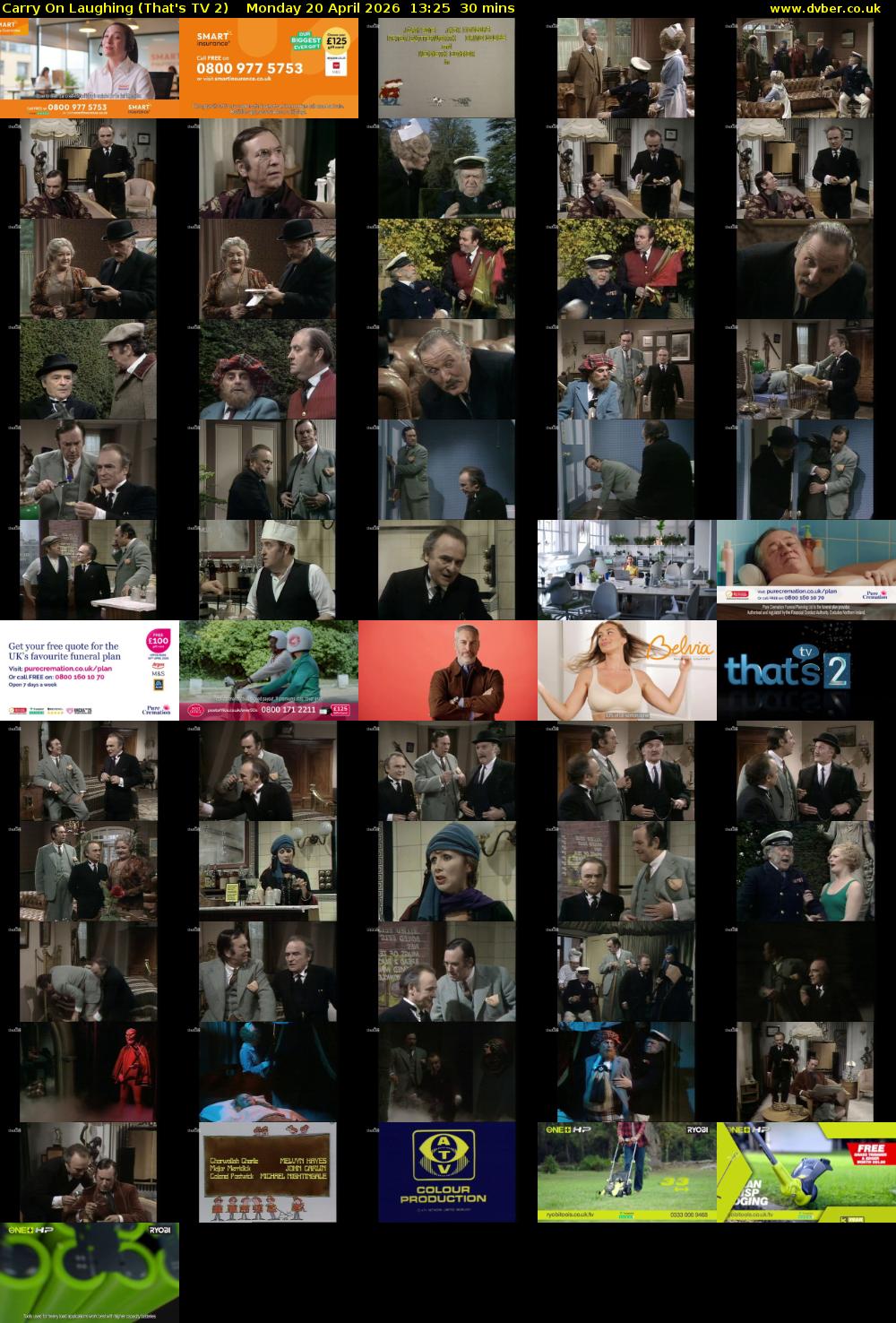 Carry On Laughing (That's TV 2) Monday 20 April 2026 13:25 - 13:55