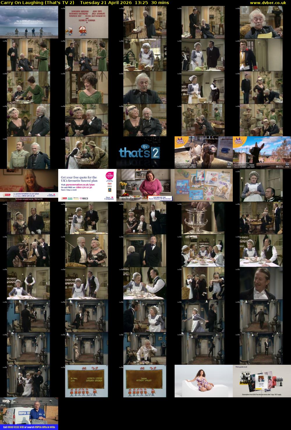 Carry On Laughing (That's TV 2) Tuesday 21 April 2026 13:25 - 13:55