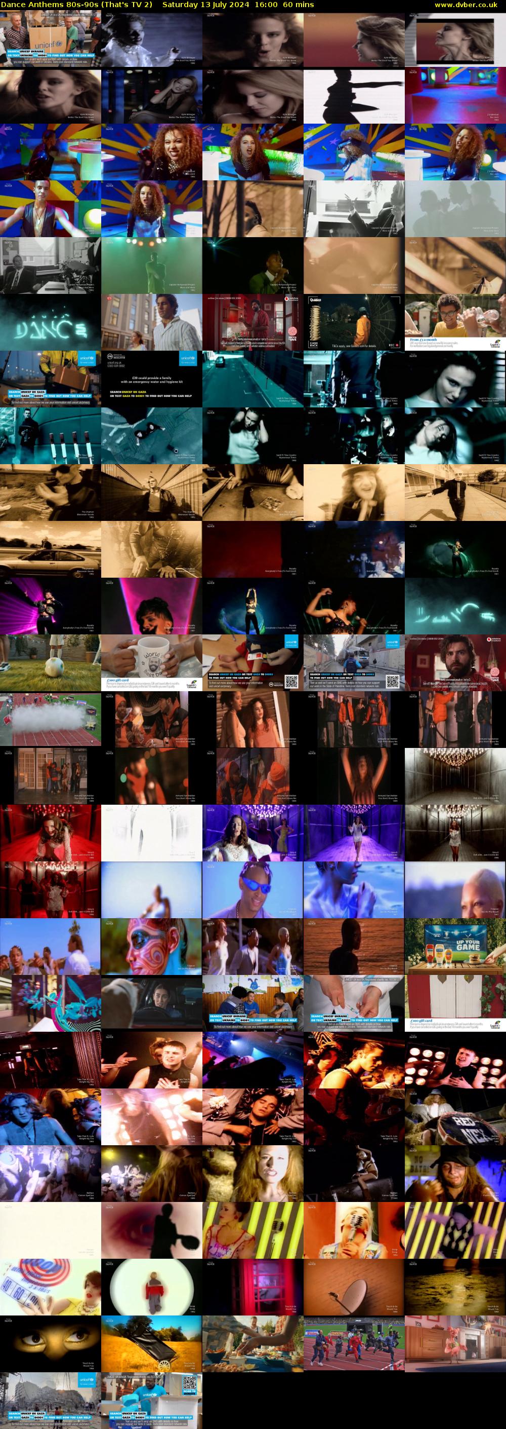 Dance Anthems 80s-90s (That's TV 2) Saturday 13 July 2024 16:00 - 17:00