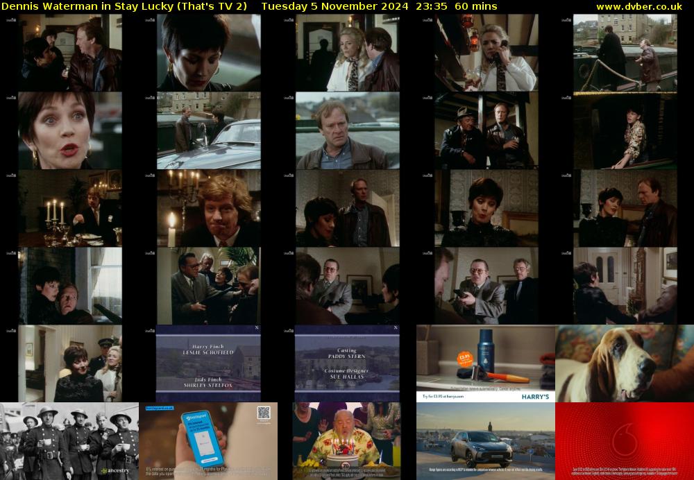 Dennis Waterman in Stay Lucky (That's TV 2) Tuesday 5 November 2024 23:35 - 00:35