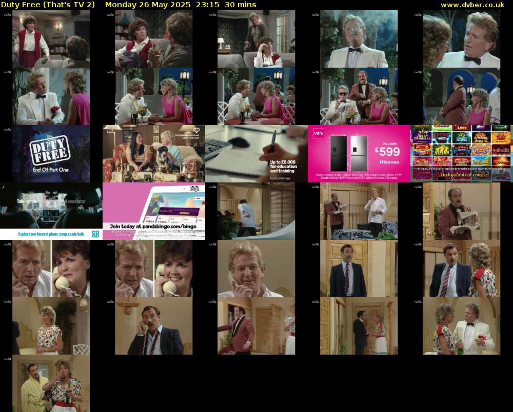 Duty Free (That's TV 2) Monday 26 May 2025 23:15 - 23:45