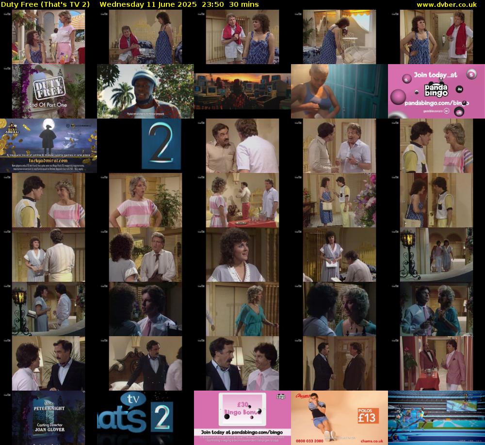 Duty Free (That's TV 2) Wednesday 11 June 2025 23:50 - 00:20