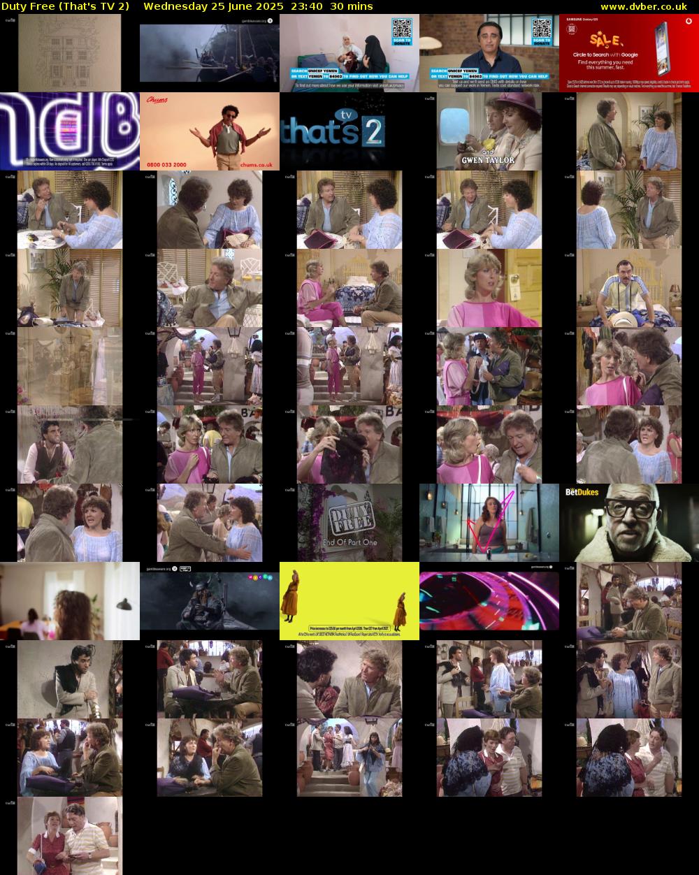 Duty Free (That's TV 2) Wednesday 25 June 2025 23:40 - 00:10