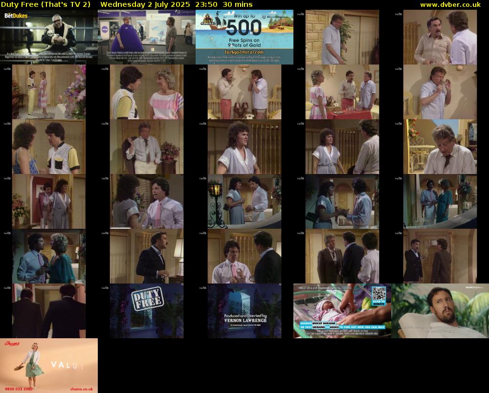 Duty Free (That's TV 2) Wednesday 2 July 2025 23:50 - 00:20