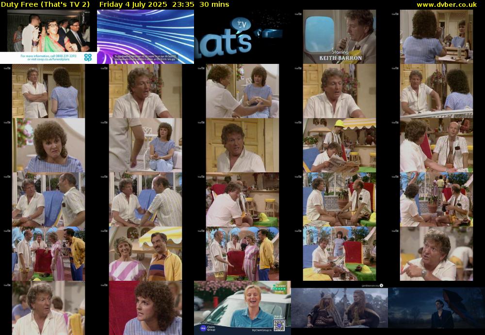 Duty Free (That's TV 2) Friday 4 July 2025 23:35 - 00:05