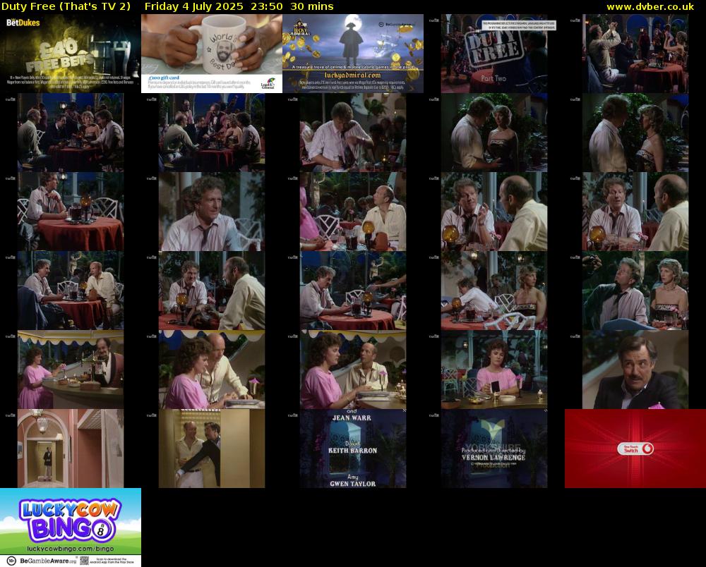 Duty Free (That's TV 2) Friday 4 July 2025 23:50 - 00:20