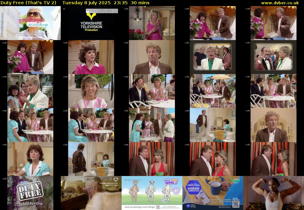 Duty Free (That's TV 2) Tuesday 8 July 2025 23:35 - 00:05