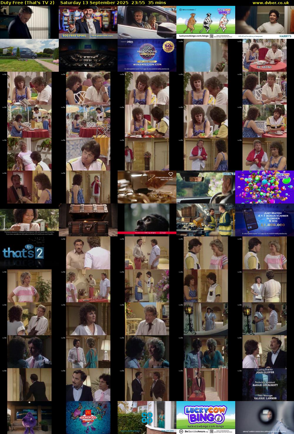 Duty Free (That's TV 2) Saturday 13 September 2025 23:55 - 00:30