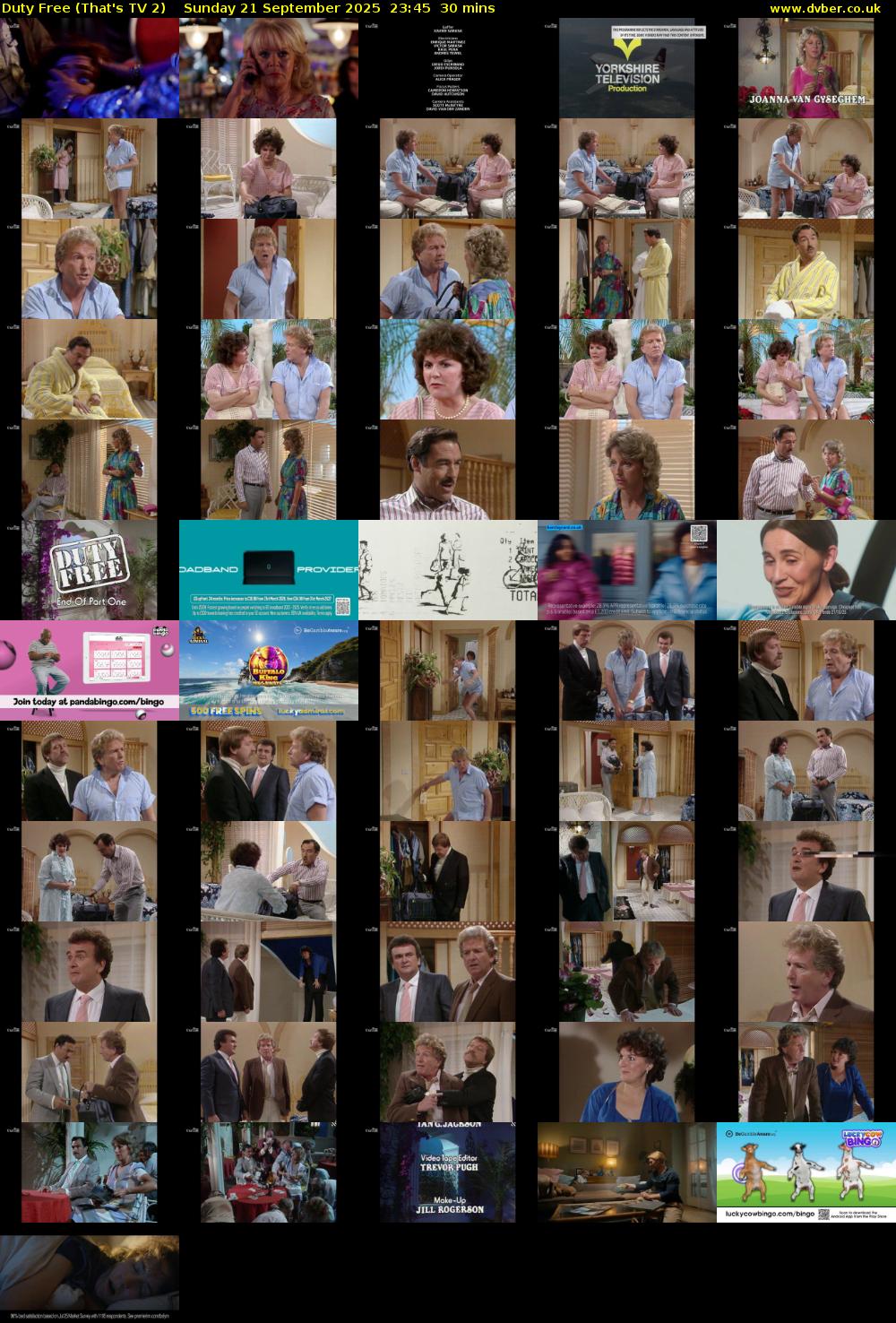 Duty Free (That's TV 2) Sunday 21 September 2025 23:45 - 00:15