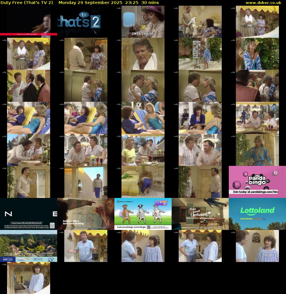 Duty Free (That's TV 2) Monday 29 September 2025 23:25 - 23:55