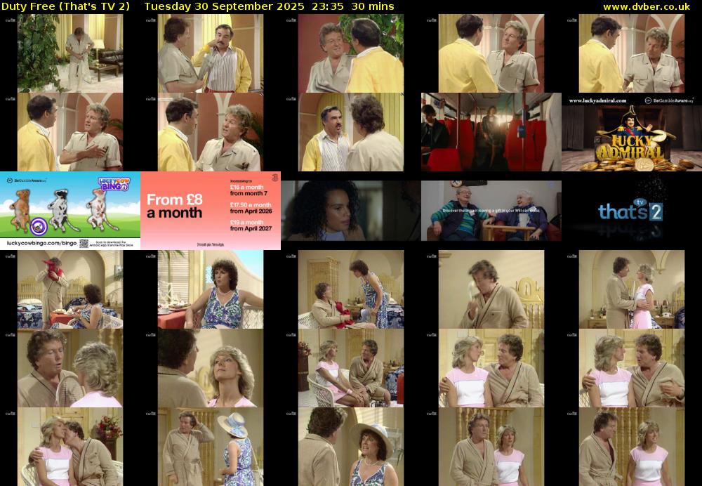 Duty Free (That's TV 2) Tuesday 30 September 2025 23:35 - 00:05