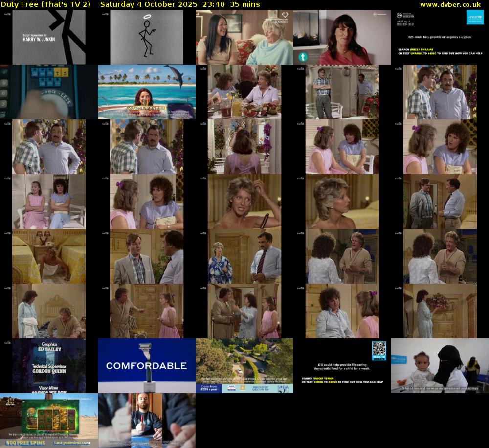 Duty Free (That's TV 2) Saturday 4 October 2025 23:40 - 00:15