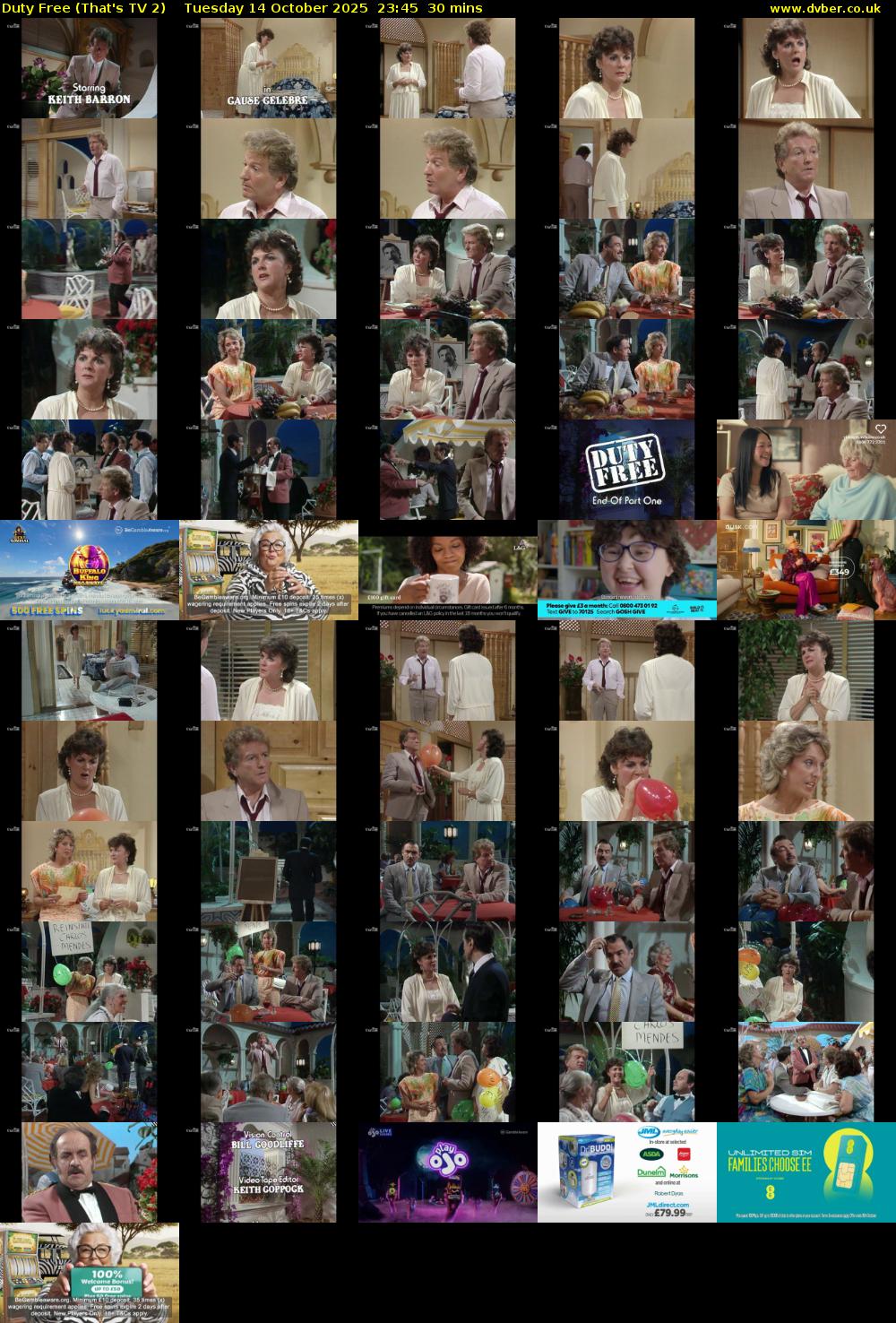 Duty Free (That's TV 2) Tuesday 14 October 2025 23:45 - 00:15
