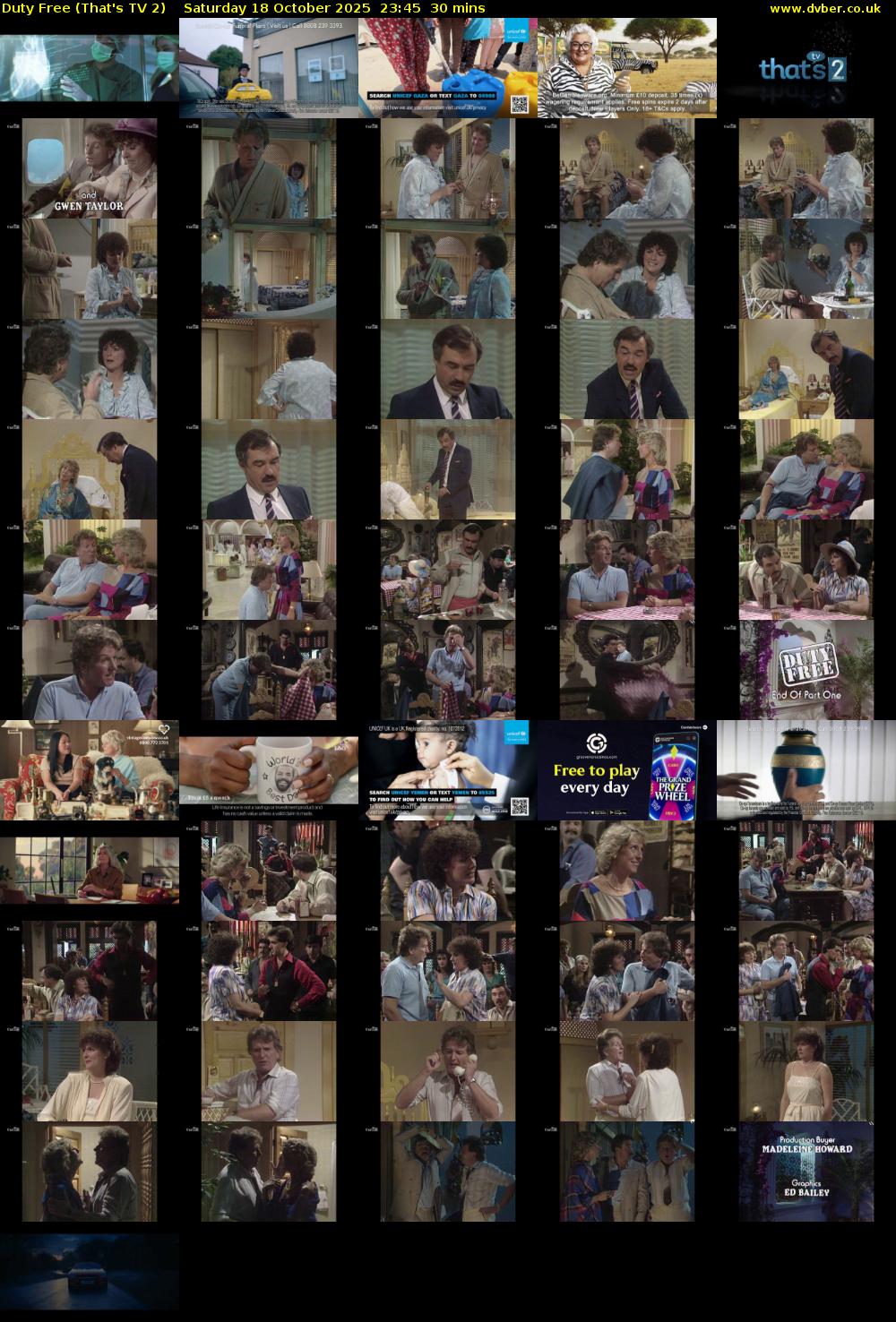 Duty Free (That's TV 2) Saturday 18 October 2025 23:45 - 00:15