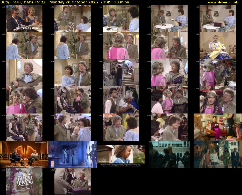 Duty Free (That's TV 2) Monday 20 October 2025 23:45 - 00:15