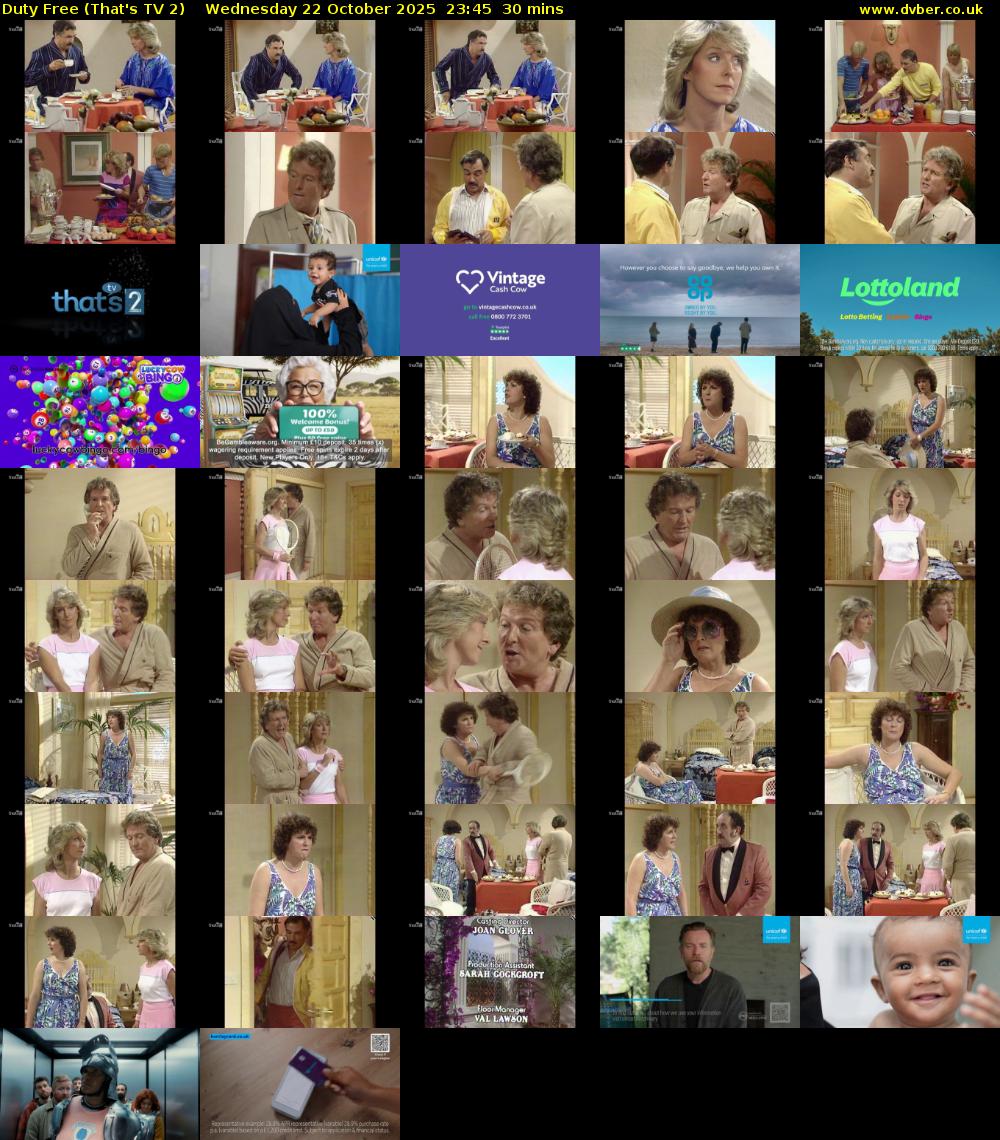 Duty Free (That's TV 2) Wednesday 22 October 2025 23:45 - 00:15