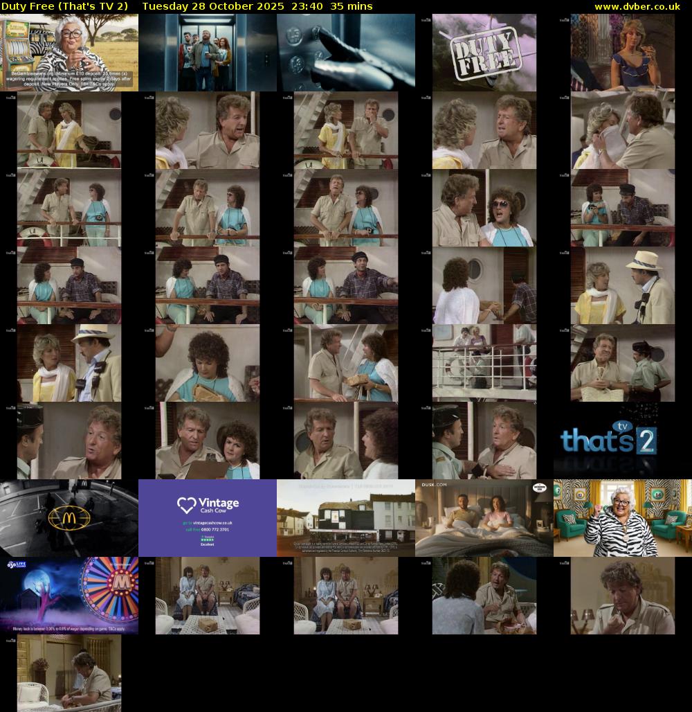 Duty Free (That's TV 2) Tuesday 28 October 2025 23:40 - 00:15