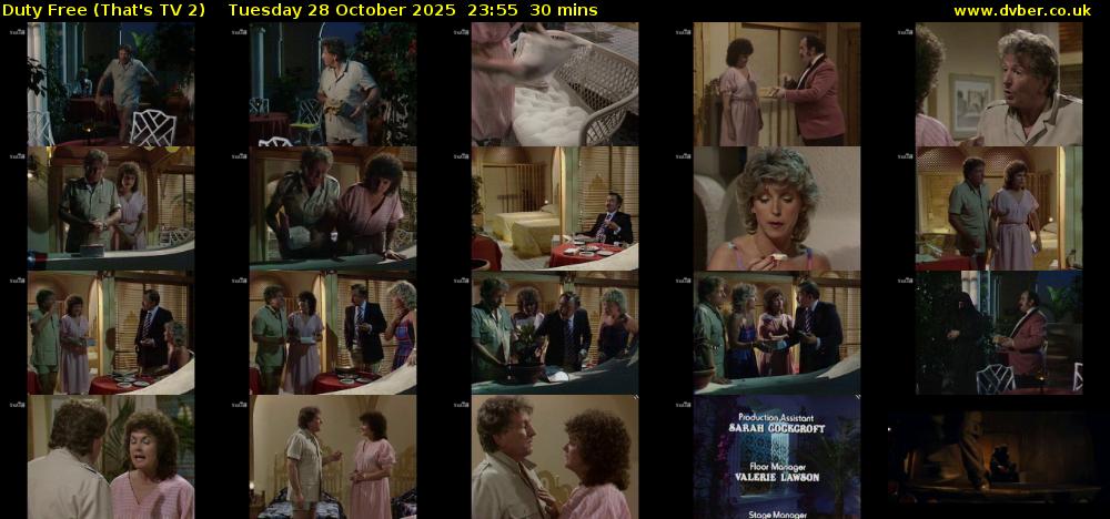 Duty Free (That's TV 2) Tuesday 28 October 2025 23:55 - 00:25