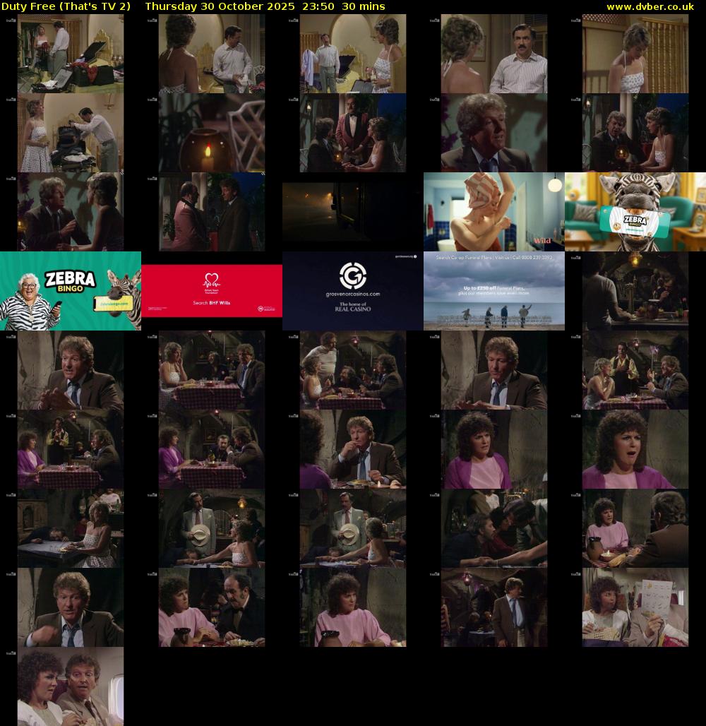 Duty Free (That's TV 2) Thursday 30 October 2025 23:50 - 00:20