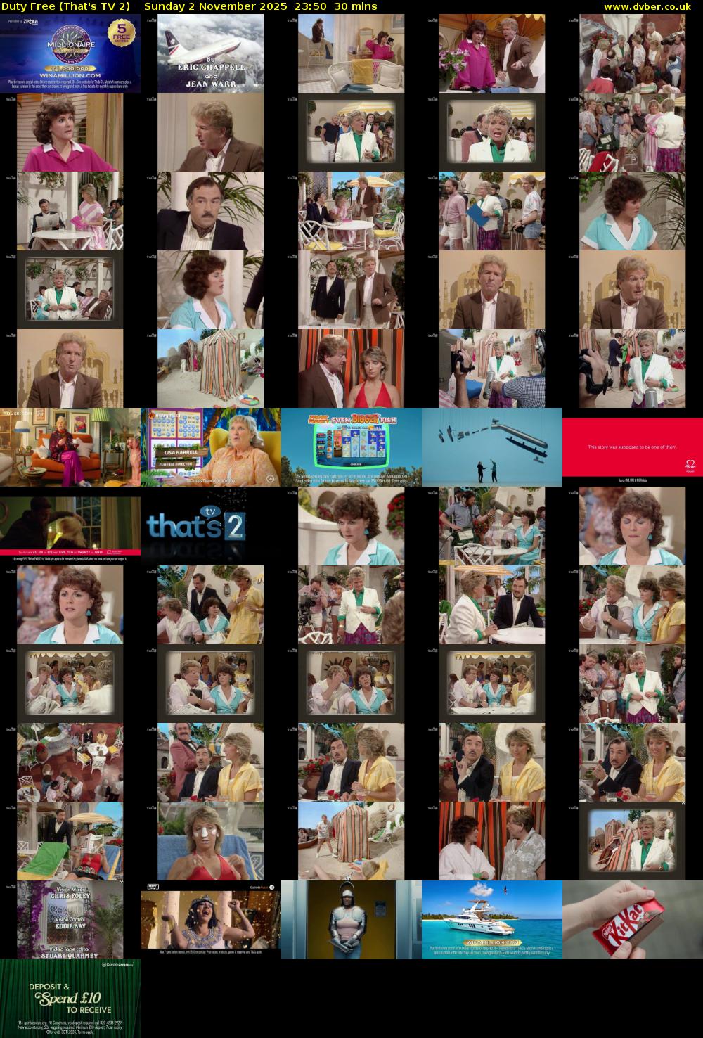 Duty Free (That's TV 2) Sunday 2 November 2025 23:50 - 00:20