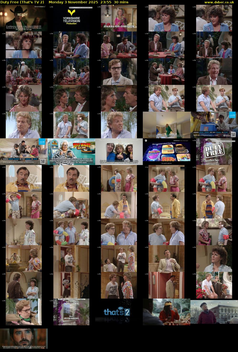 Duty Free (That's TV 2) Monday 3 November 2025 23:55 - 00:25