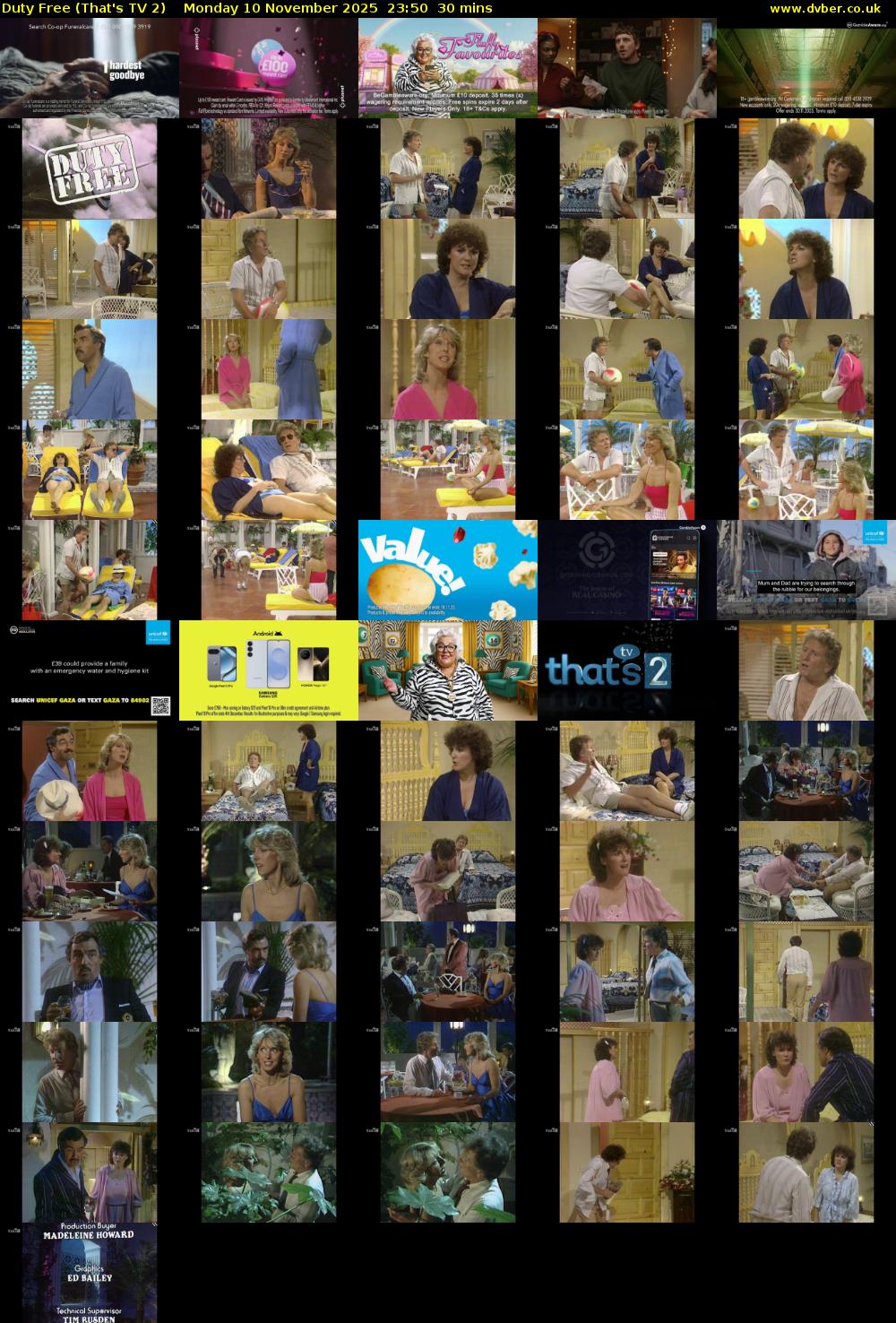 Duty Free (That's TV 2) Monday 10 November 2025 23:50 - 00:20