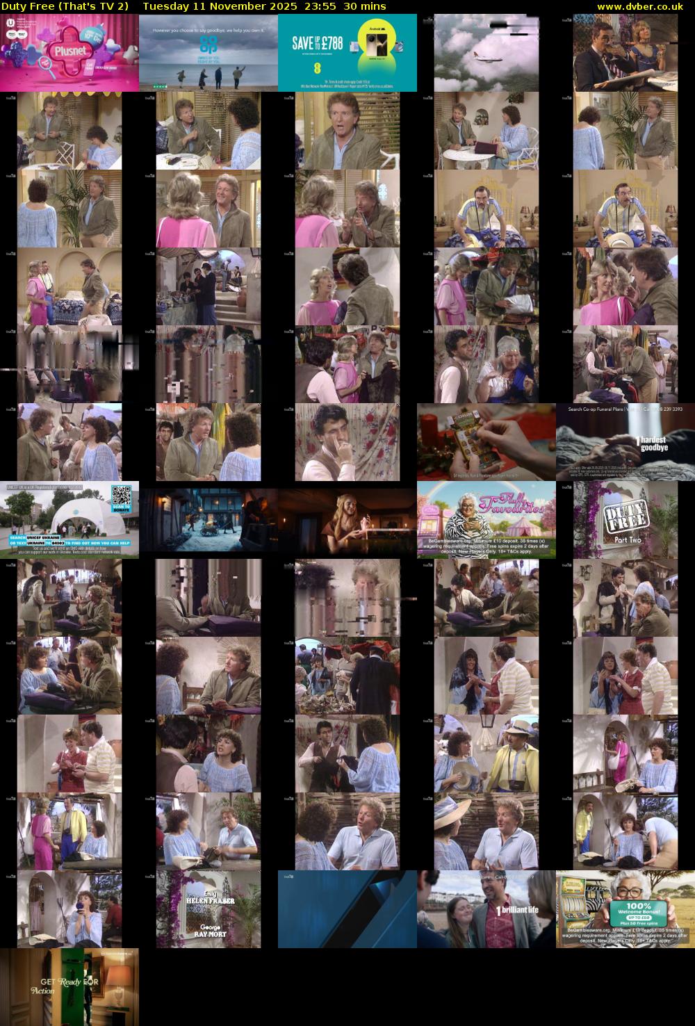 Duty Free (That's TV 2) Tuesday 11 November 2025 23:55 - 00:25