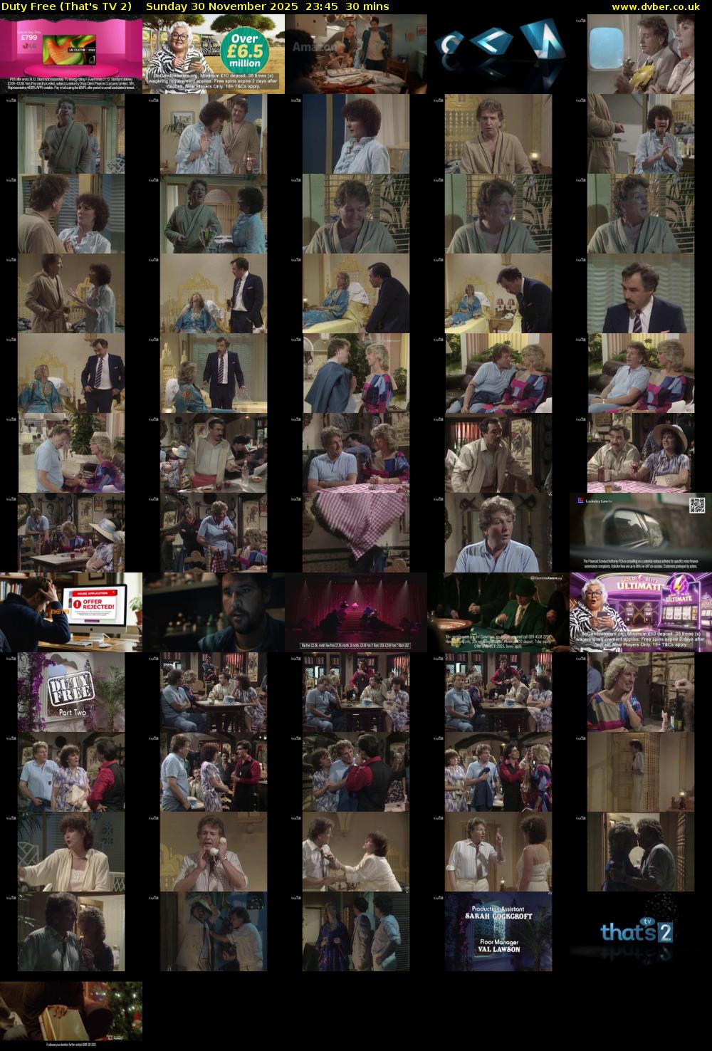 Duty Free (That's TV 2) Sunday 30 November 2025 23:45 - 00:15