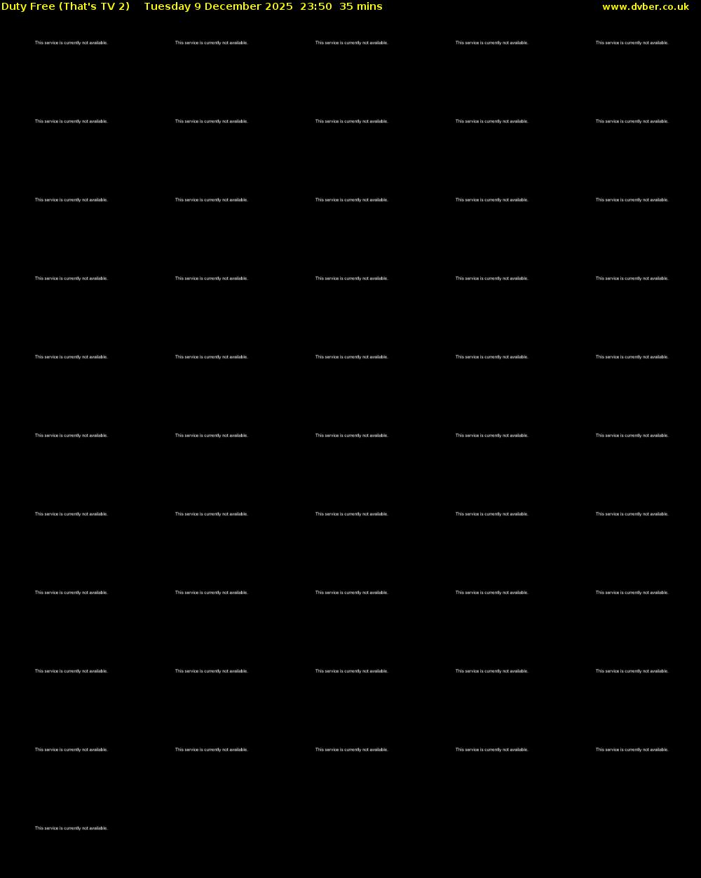 Duty Free (That's TV 2) Tuesday 9 December 2025 23:50 - 00:25