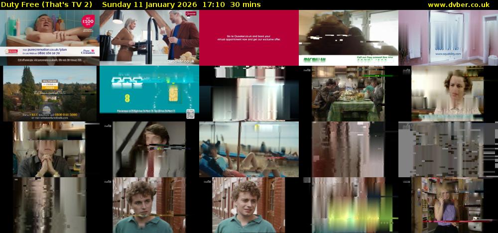 Duty Free (That's TV 2) Sunday 11 January 2026 17:10 - 17:40