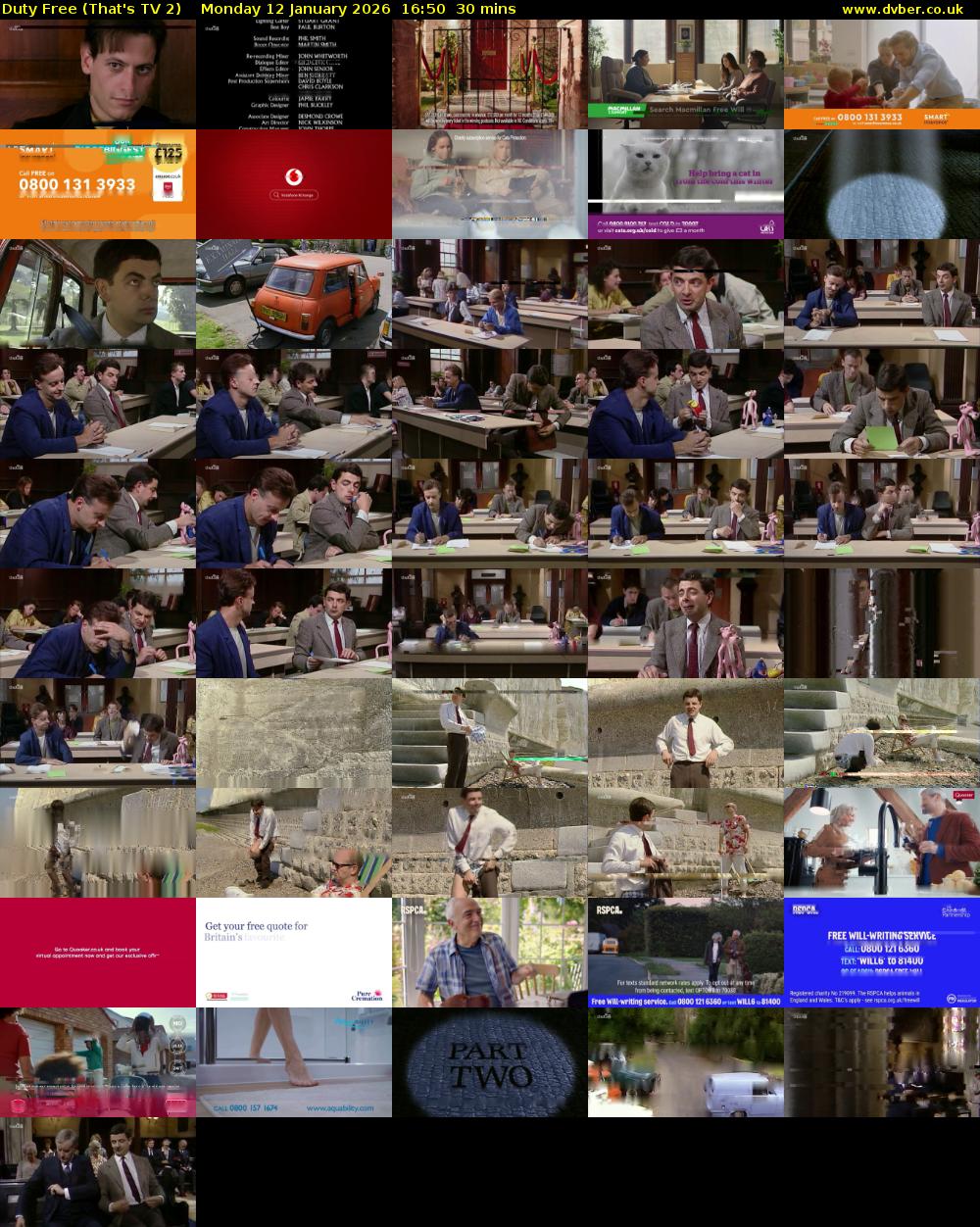 Duty Free (That's TV 2) Monday 12 January 2026 16:50 - 17:20