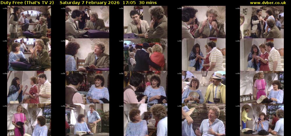 Duty Free (That's TV 2) Saturday 7 February 2026 17:05 - 17:35