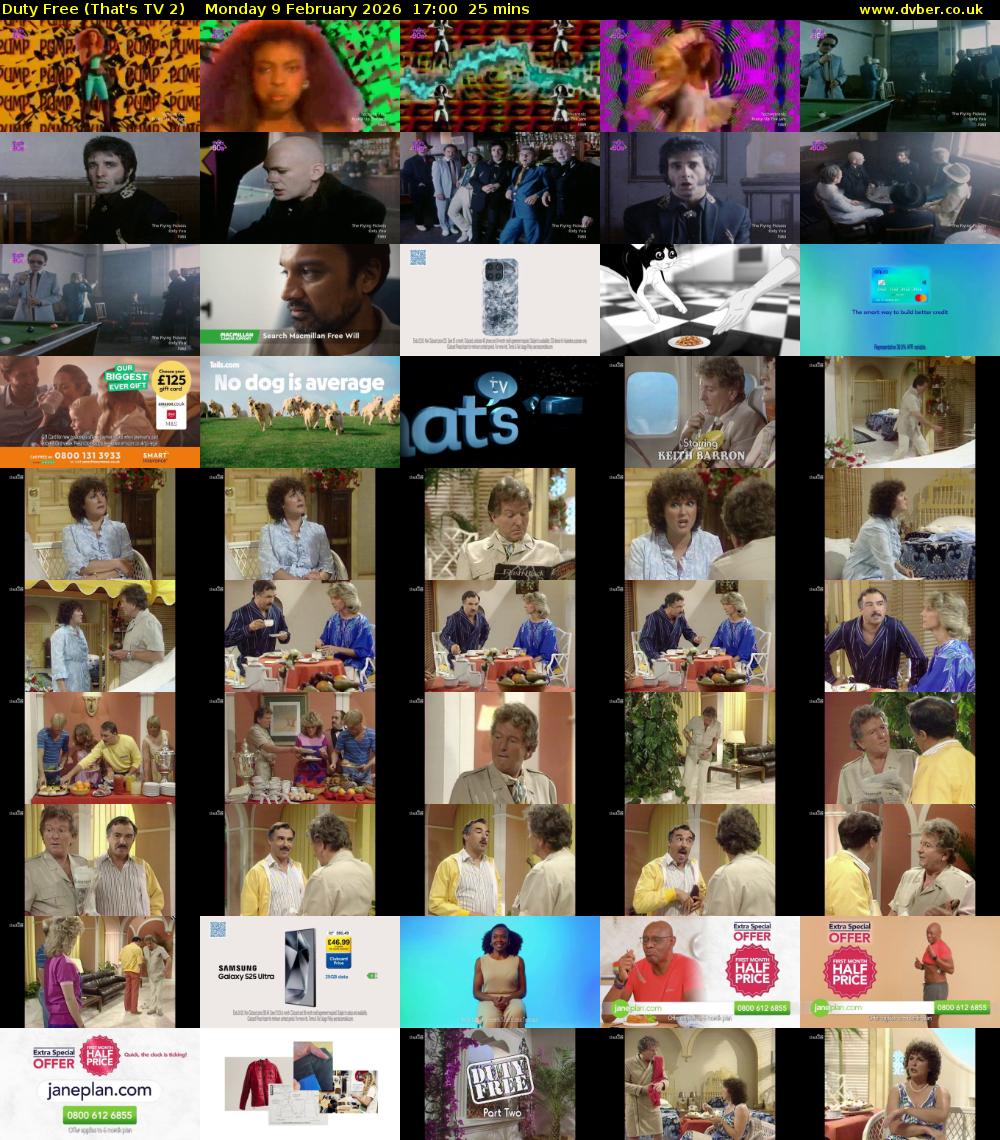 Duty Free (That's TV 2) Monday 9 February 2026 17:00 - 17:25