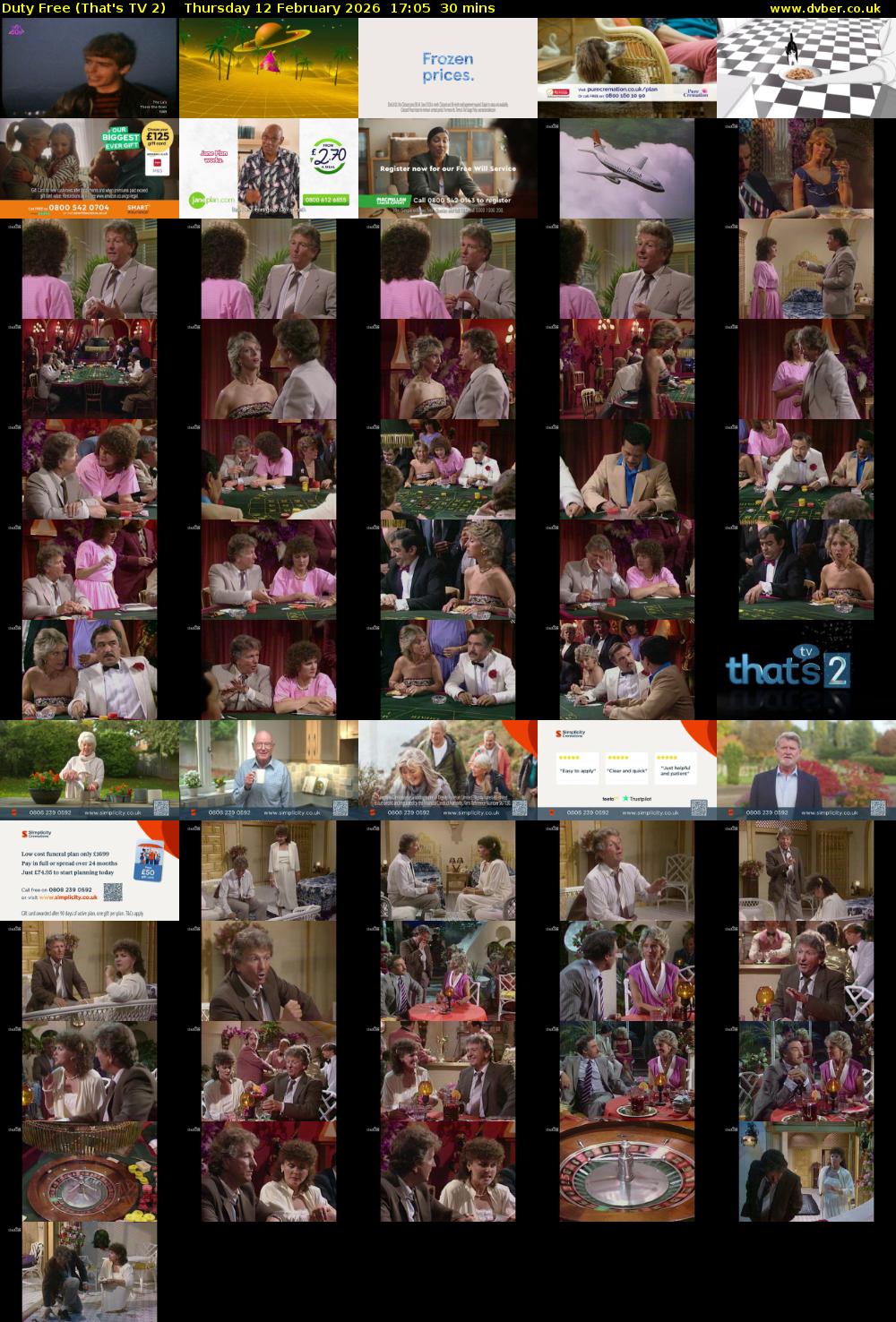 Duty Free (That's TV 2) Thursday 12 February 2026 17:05 - 17:35