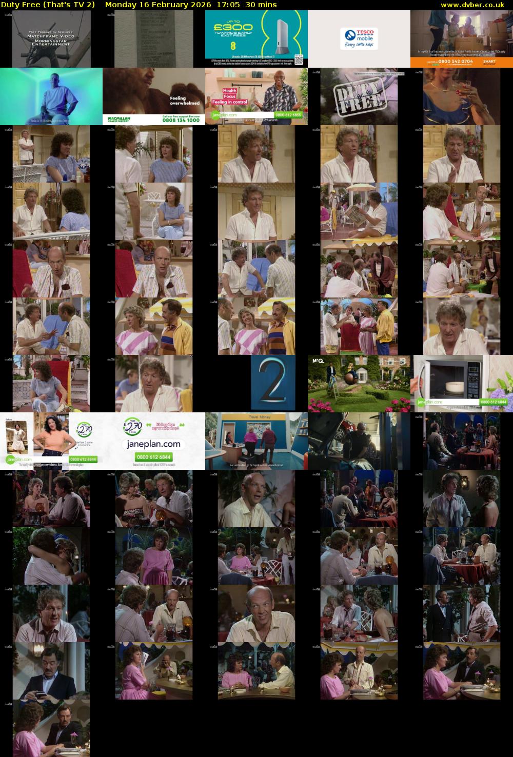 Duty Free (That's TV 2) Monday 16 February 2026 17:05 - 17:35