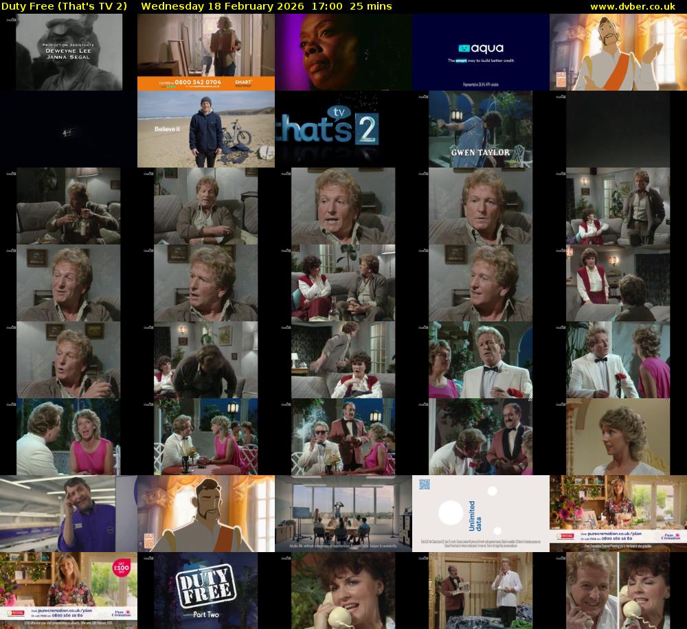 Duty Free (That's TV 2) Wednesday 18 February 2026 17:00 - 17:25