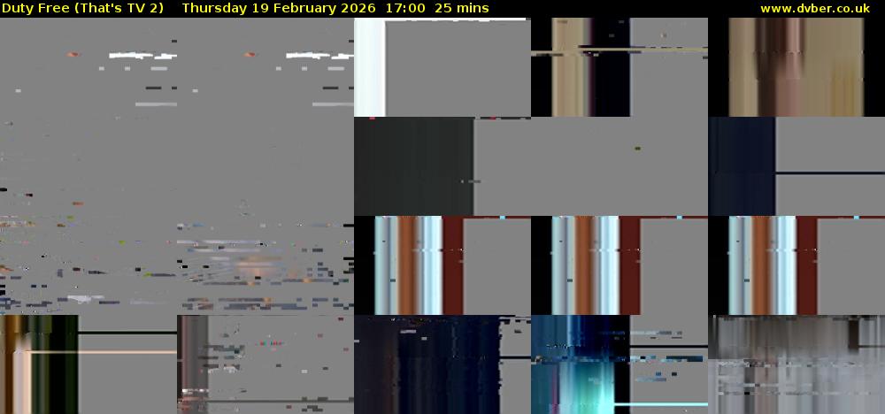 Duty Free (That's TV 2) Thursday 19 February 2026 17:00 - 17:25