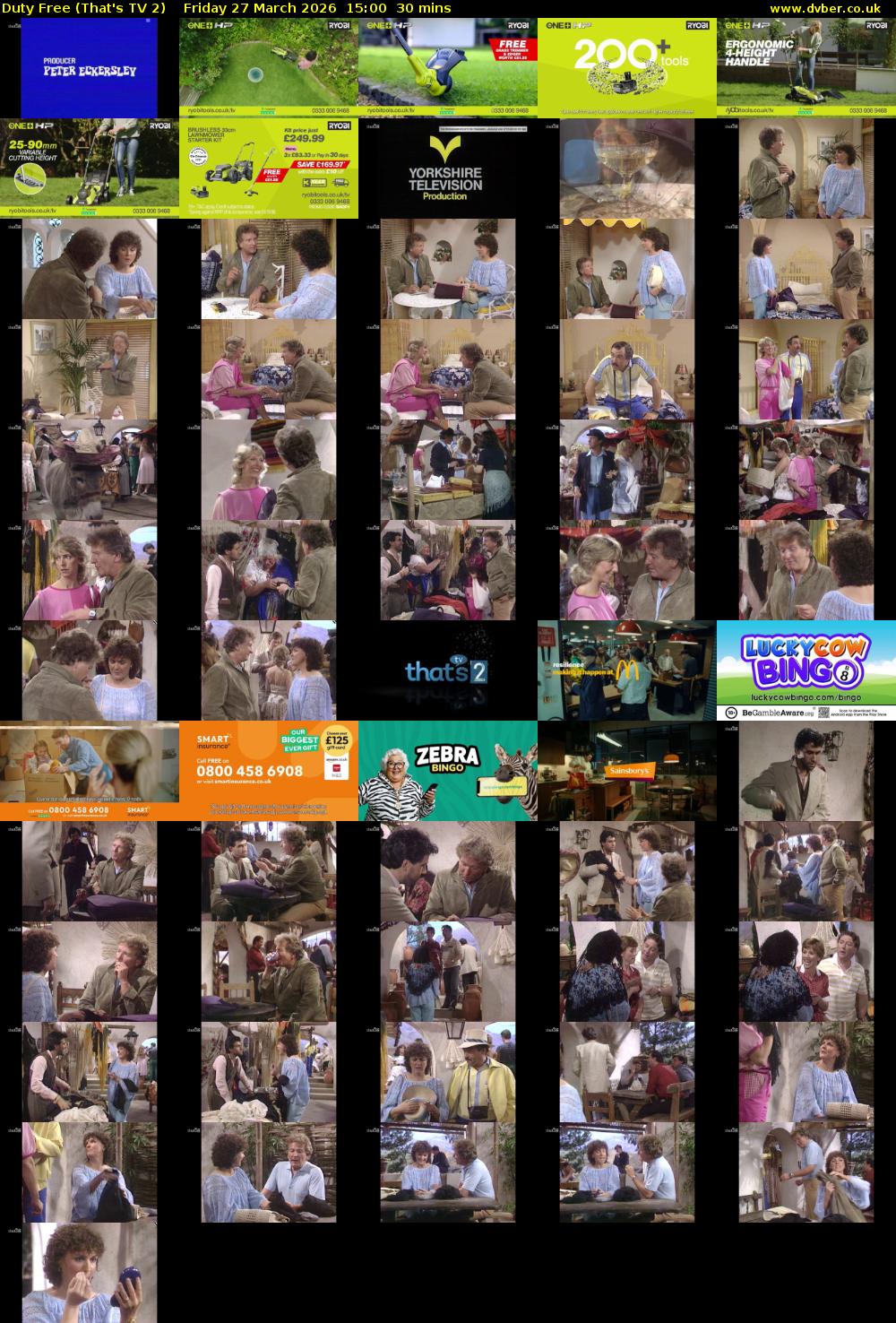 Duty Free (That's TV 2) Friday 27 March 2026 15:00 - 15:30