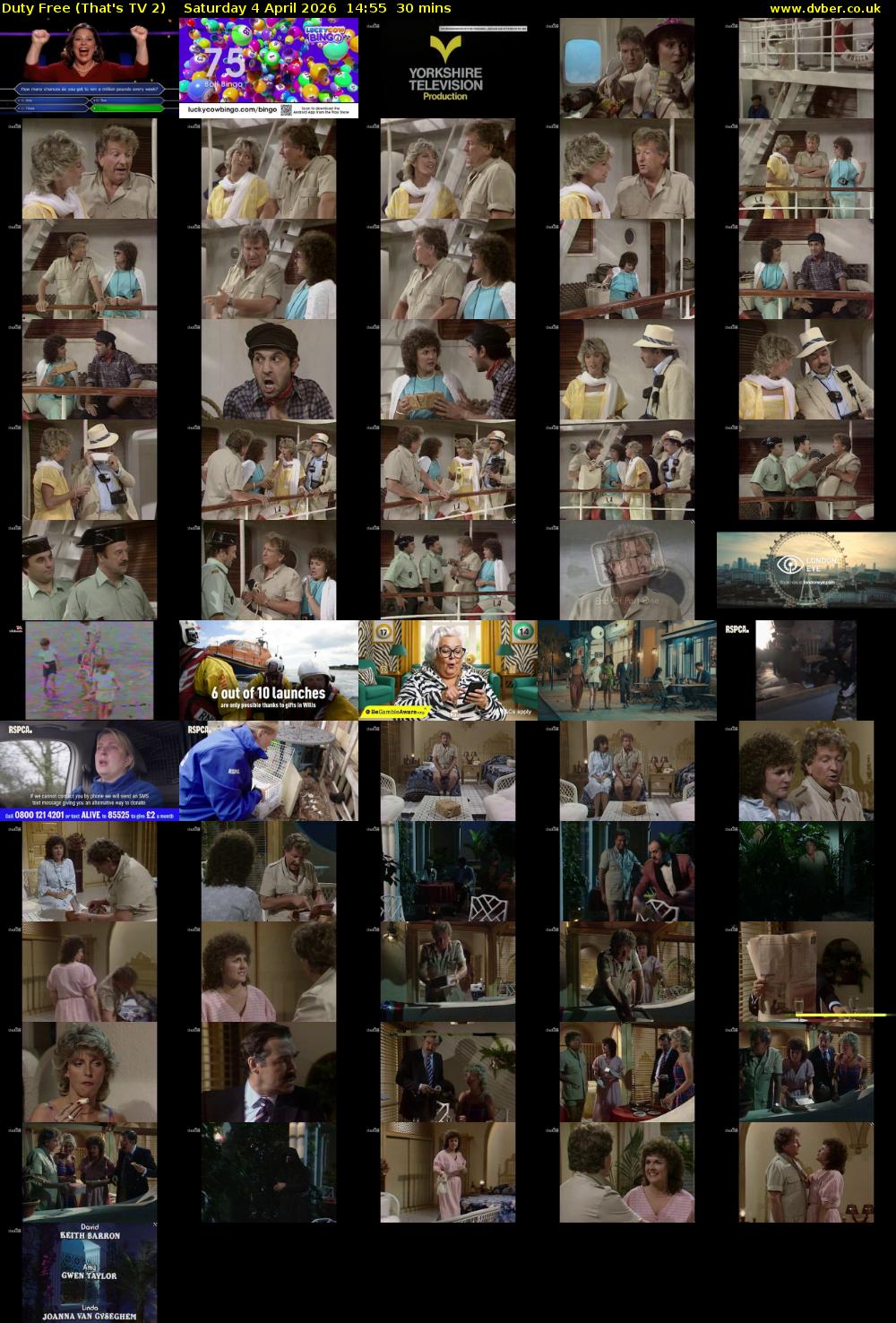 Duty Free (That's TV 2) Saturday 4 April 2026 14:55 - 15:25