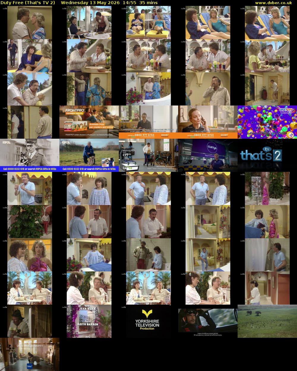 Duty Free (That's TV 2) Wednesday 13 May 2026 14:55 - 15:30