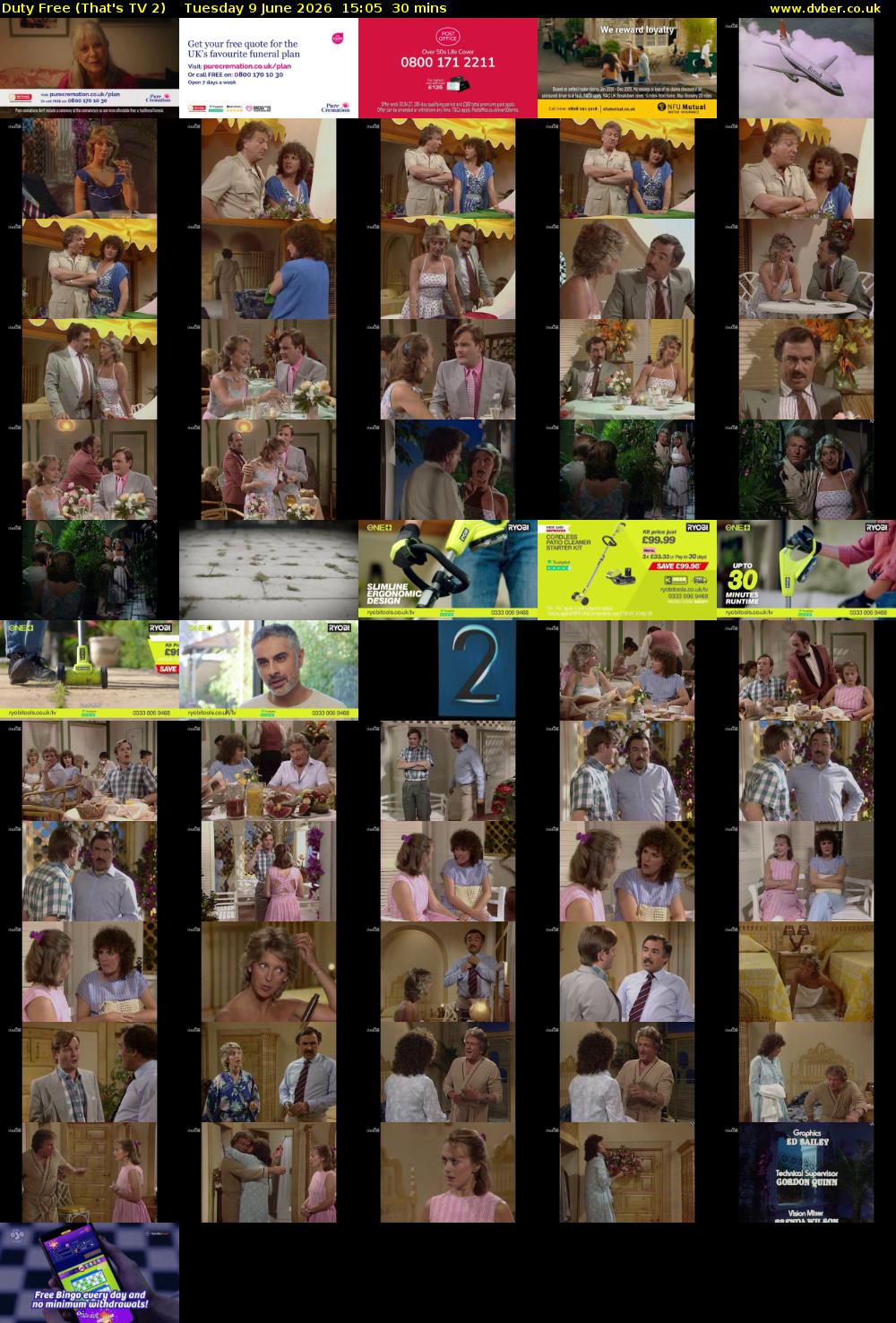 Duty Free (That's TV 2) Tuesday 9 June 2026 15:05 - 15:35