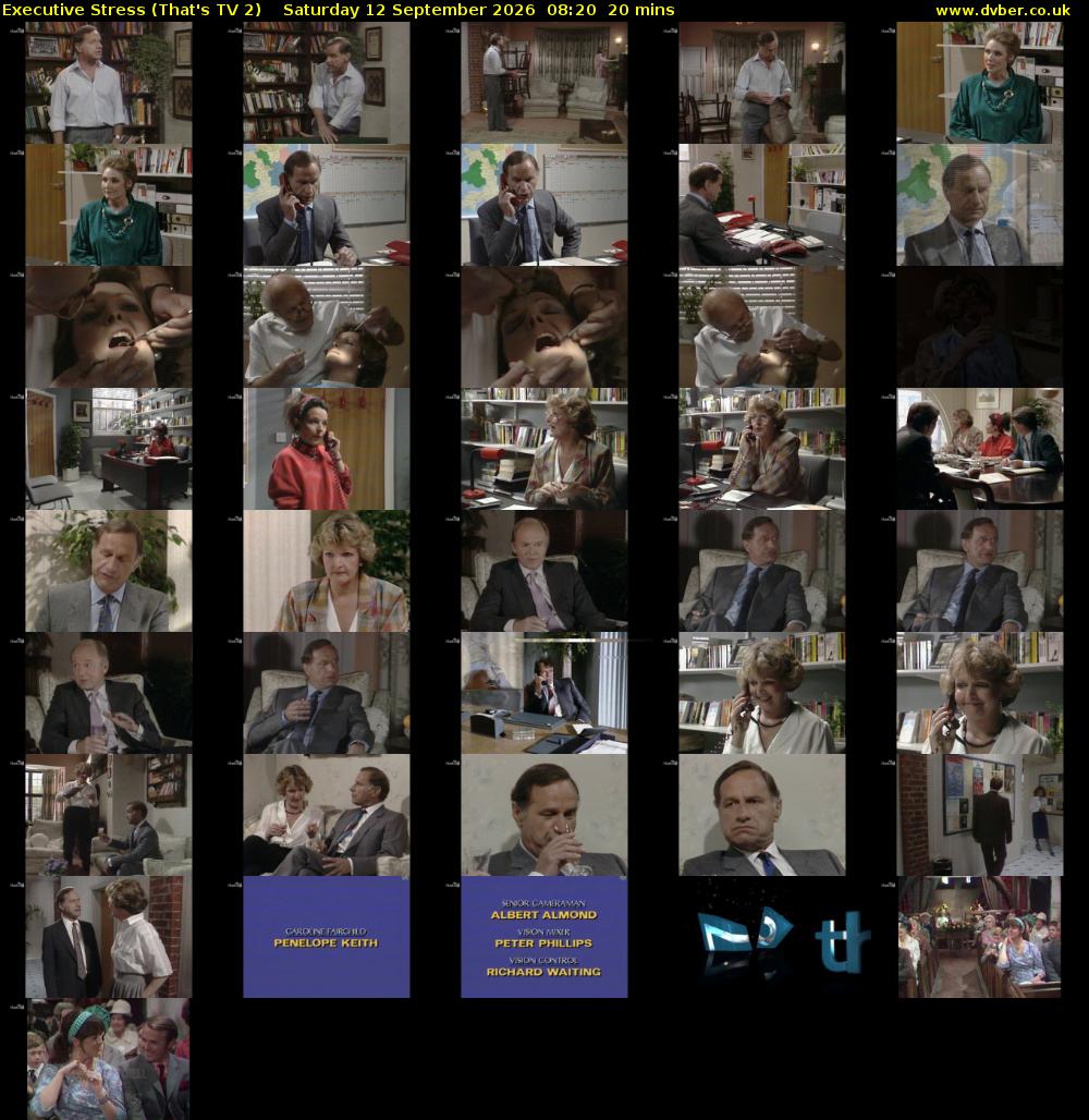 Executive Stress (That's TV 2) Saturday 12 September 2026 08:20 - 08:40