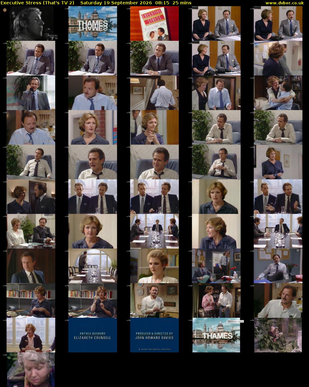 Executive Stress (That's TV 2) Saturday 19 September 2026 08:15 - 08:40